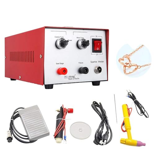 JIANGSS Soldador por Puntos con Brillo de Pulso 2 en 1, máquina de Soldadura láser de Mano para Soldadura eléctrica, Soldador por Puntos para Collar, Oro, Plata, Herramientas de moldeo de joyería,30A