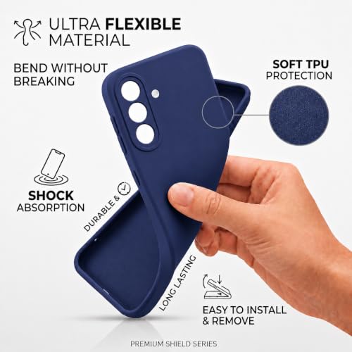 Image of FIRST MART Matte Silicone Back Cover for Samsung Galaxy S25 FE - Blue