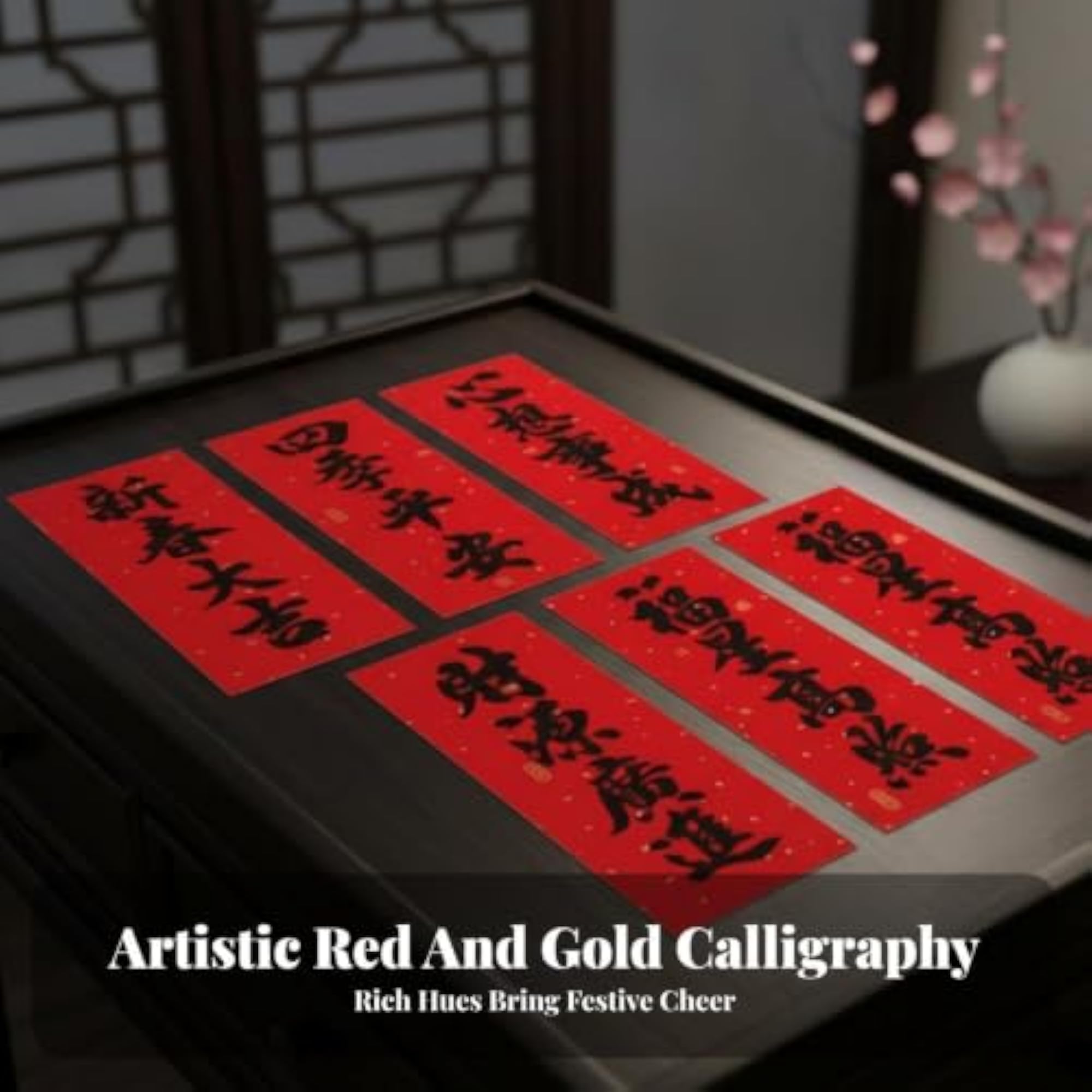 2025 Calligraphy Door Couplet Sticker, New Year Decor
