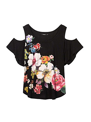 Desigual TS_Kora T-Shirt, Nero (Black 2000), Large...