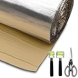 Sound Deadener for Cars 200 mil 45 Sqft Heat Shield Insulation Dampening Car Sound Deadening Mat Aluminum Foil&Closed Cell Foam 16.5' *394' with Tools
