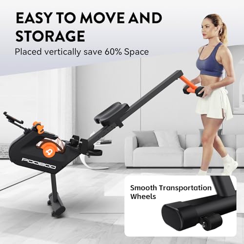 Pooboo Rowing Machine, Max 350 Lbs Magnetic Rower With Lcd Monitor thumb #5