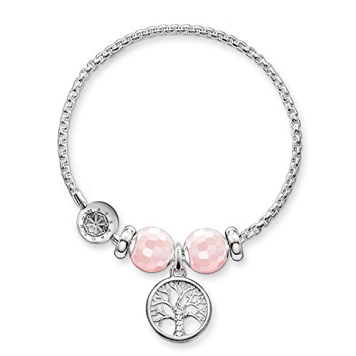Preisvergleich Produktbild THOMAS SABO Damen Armband Lebensbaum 925er Sterlingsilber, Silikon SET0351-493-9