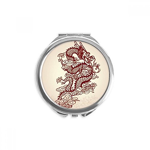 Miroir portable dragon chinois avec réflexion nette pour maquillage précis des yeux et lèvres