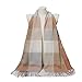 Wander Agio Women's Fashion Scarves Long Shawl Winter Thick Warm Knit Large Scarf Plaid Rough Khaki 26