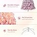 Artificial Christmas Tree with 250 Warm White LED Lights, 6Ft Pink Gradient Snow Frosted Xmas Tree for Holiday Decoration with 750 Realistic Branch Tips & Metal Stand