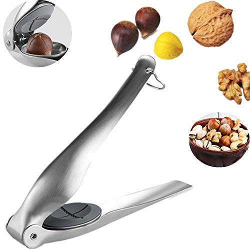 Nutcracker, TOONEV Walnut Chestnut Stainless Steel Clip Pliers Opener - New Upgrade Silicone