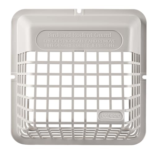 Deflecto Universal Bird Guard, Fits 3 inch to 4 inch Vent Hoods | Durable, Easy-to-Install & Prevents Birds, Rodents and Debris from Entering Dryer or Bathroom Exhaust | Strong Plastic Construction