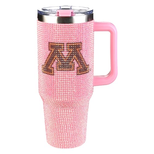 Image of The Memory Company Officially Licensed 40oz Pink Bling Game Day Tumbler, University of Minnesota
