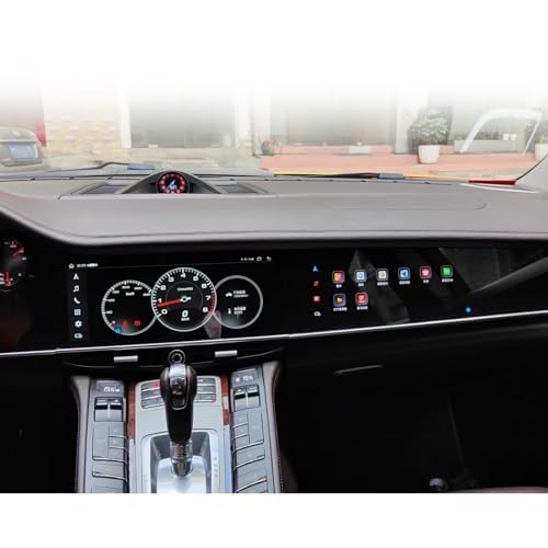 Dual Screen Car Stereo for Porsche Panamera 2010-2016 Android 13 Radio Replacement GPS Navigation Head Unit 12.3 Inch IPS Touch Screen Multimedia Player AutoRadio (4-64GB)