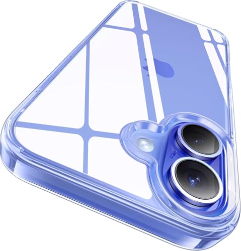 Image of REALCASE Stylish Silicone Back Cover Case for iPhone 16 Plus | Scratch Resistant Protective Crystal Clear Transparent Shock Proof Bumper Back Cover Case for iPhone 16 Plus