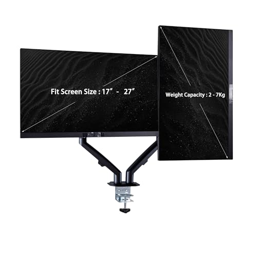 Image of HP Series 3 Pro 327ph 27 inch FHD IPS Monitor with 5ms Response Time, Anti-Glare, Flicker Free, VESA Mount (100mm), Displayport, HDMI, Black (B0CG8UT#ABA) 2 Pack w /DKZ Hub & ErgoFlexy Dual Mount Arms