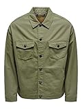 Manchettes à 1 bouton ONLY & SONS Veste demi-saison END pour homme, kaki, M