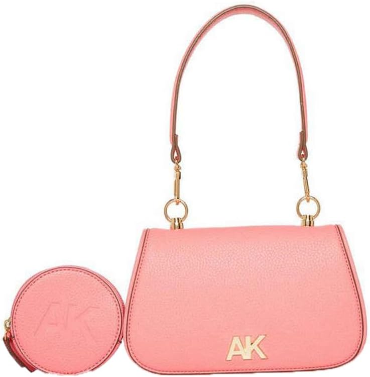 Anne Klein Convertible Flap Shoulder Bag w/Web Strap & Coin Purse