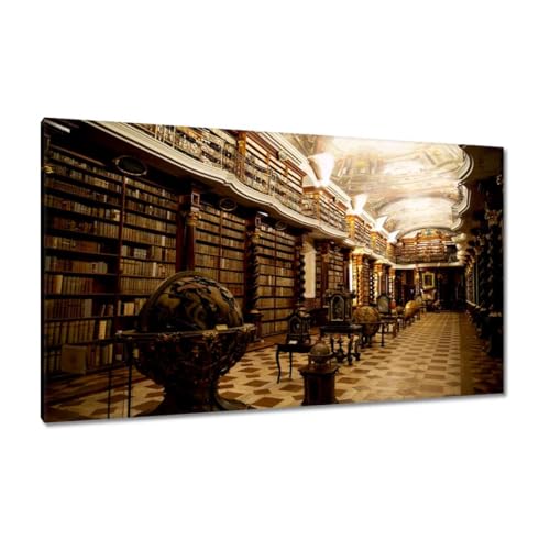 Décoration murale peinture imprimée sur toile bibliothèques d'intérieur