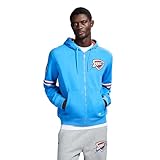 GAME 7 x NBA Officially Licensed Men's Full-Zip Up Long Sleeve Hooded Fleece Sweatshirt, Oklahoma Thunder, L, Blue