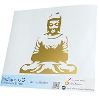 INDIGOS UG - Adesivo per Auto JDM Die Cut Auto OEM - Skull - 210 x 210 mm Oro - Auto Laptop Tuning Sticker Sticker Adesivo per lunotto Posteriore Camion Barca