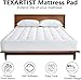 Full Mattress Pad Quilted Fitted Mattress Cover Pillow Top Mattress Topper Breathable Mattress Protector with 8-21 Inch Deep Pocket