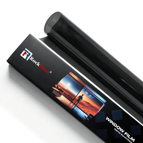 RockRose 20% Premium Carbon Car Window Tint Film 36 in x 100FT 2PLY Charcoal Privacy Film UV, Heat Blocking Tint for Car or Home Adhesive Film Easy Shrink, Plotter Friendly Pro Grade