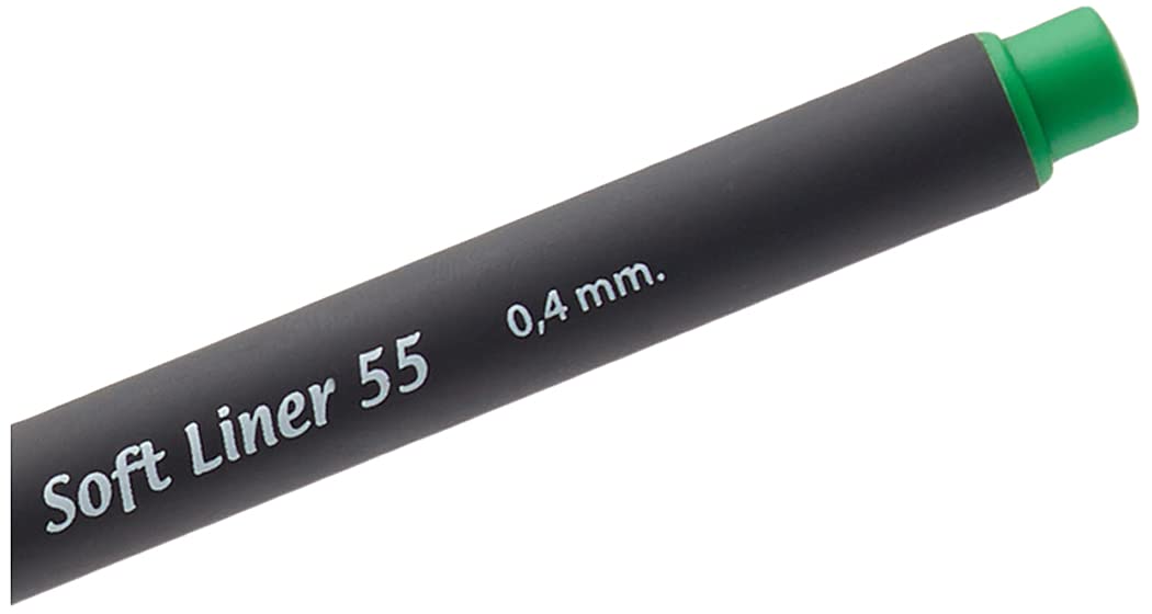 KEMERBURGAZ OFIS I SZKOŁA Caretta C-55-04-T Soft Liner 55 cienkopis 0,4 mm, końcówka, zielona, 0,4 mm,