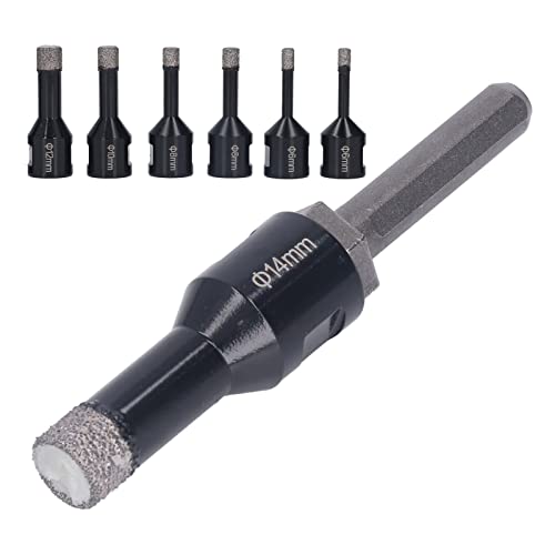 Set 7 Pzas Broca Diamante Brazada 6-14 mm con Rosca M14 miniatura 5