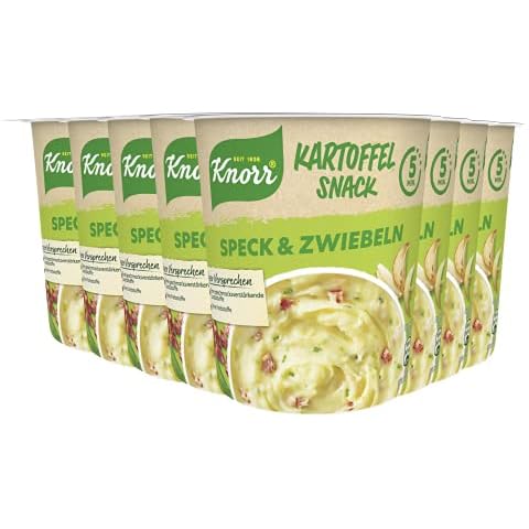 Knorr Kartoffel Snack Speck & Zwiebeln leckeres Kartoffelgericht fertig in nur 5 Minuten, 8 x 58g Cover