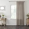 VHC Brands Sawyer Mill Farmhouse Curtain Panel Ticking Stripe Charcoal 96×51