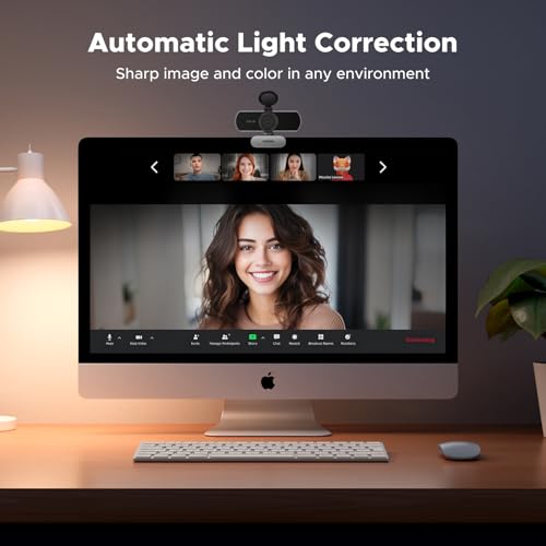 Image of UGREEN 2K Webcam for PC Ultra HD 1080P Computer Webcam with Microphone, PC Camera with Privacy Cover, USB Web Camera for Streaming, Conference, Video Calling, Zoom, Skype, Teams, FaceTime, Space Grey