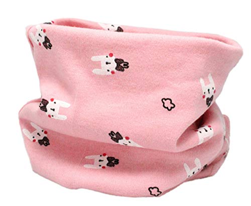 Colourful Baby World Enfants Garçons Filles Coton Multi Usage Cache-Col Écharpe Chapeau Bandana - Lapin Rose, One Size Cover