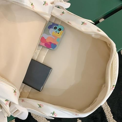 Mochila de gran capacidad con diseño estético de fresa para adolescentes 5