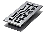 Décor Grates ADH410-C Art Deco Floor Register, 4x10 Inches, Chrome