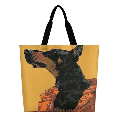 Women's Multi-Functional Shopping Bag，Anime Dog Art Printing Messenger Bag Shoulder Bag for Travel, Work, Shopping & Parties with Inner Pocket, Grocery Bag Lightweight & Water-Resistant3