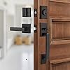 Gaurqiah Handle Set Heavy Duty Front Door Entry Handle and Deadbolt Lock Set Exterior Door Lock Set with Deadbolt Single Cylinder HandleSet Reversible for Right & Left Side, Matte Black Gaurqiah Handle Set Heavy Duty Front Door Entry Handle and Deadbolt Lock Set Exterior Door Lock Set with Deadbolt Single Cylinder HandleSet Reversible for Right & Left Side, Matte Black