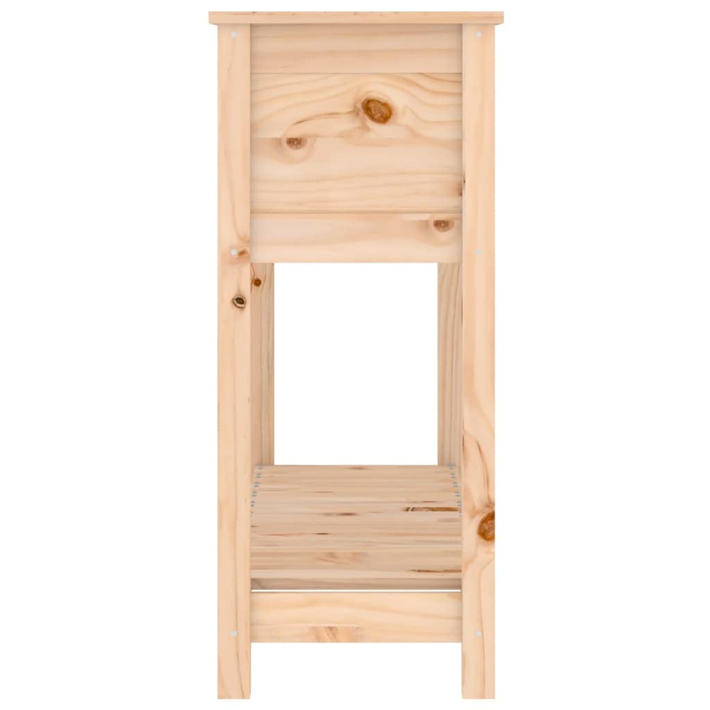 Skrzynka na kwiaty z półką z litego drewna sosnowego 111,5 x 34,5 x 81 cm na balkon i patio, duża doniczka na nasiona, solidna i stabilna konstrukcja, ergonomiczna wysokość, idealna do ogrodu