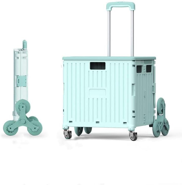 Faltbarer Einkaufswagen, kleiner Ziehwagen, Einkaufswagen, Treppensteigen, Artefakt, Zuhause, Einkaufswagen, Aufbewahrungswagen, Weiß, Universalrad (45 l)
