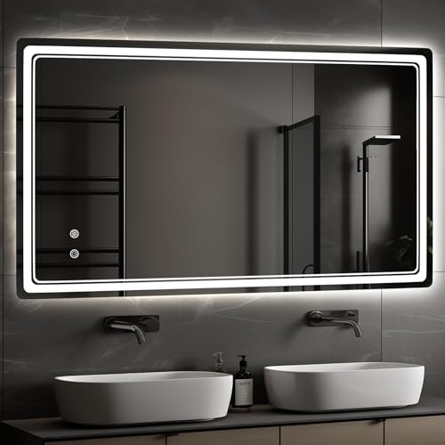 WallBeyond LED Bathroom Mirror with Lights, 28'' x 48'' Inch