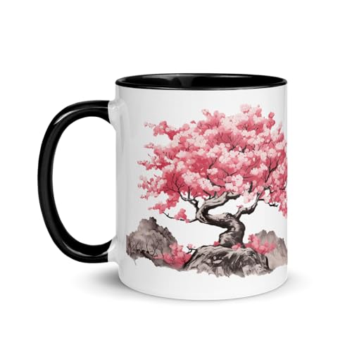 Chatcripant Mug Japon Geisha – Tasse Café Thé 325 ml – Illustration Japonaise Geisha – Cadeau Culture Japonaise – Mug Céramique (Geisha)