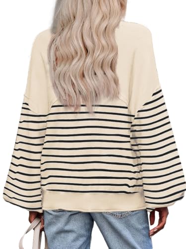 Image of Zeagoo Sweaters for Women 2025 Trendy Fall Fashion Oversized Lantern Long Sleeve Knitted Pullover Tops Outfits