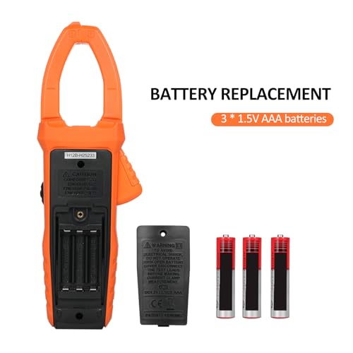 Image of Digital Clamp Meter True RMS 6000 Counts Digital Electrical Tester Meter Auto-Ranging Measures AC /DC Voltage AC /DC Current Resistance Capacitance Temperature Continuity Duty-Cycle