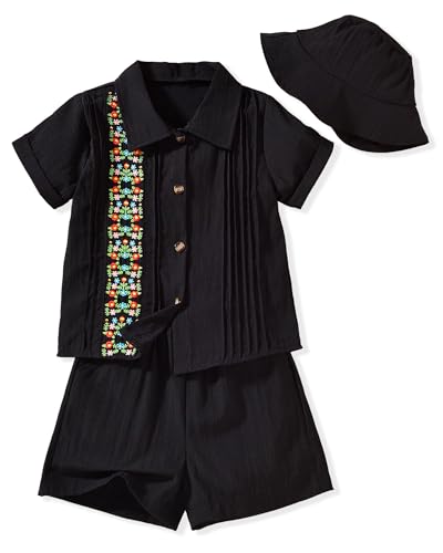 Image of HIHA Toddler Boys Mexican Embroidered Short Set 2-7 Years