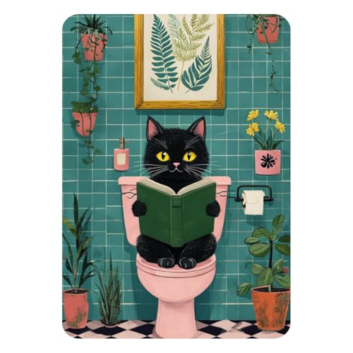Image of Zesta Bathroom Decor Items Washroom Decor Tin Sign | Aesthetic Posters Wall Poster for Bedroom | Magnetic Cafe Decoration Items / Restaurant Decorations Items | Quirky Home Decor Bar Accent (Bathroom (8))