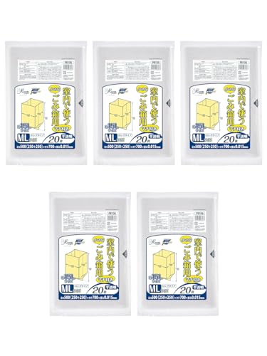 �W���p�b�N�X �S�~�� ������ ��50(25+25)cm×�c70cm×����0.015mm ��15L ML�T�C�Y ���[���v���W�F�N�g �Ȏ����^�C�v �����O�^�C�v �����Ŏg�� �}�`�t�� �S�~���p PR106 20����×5�Z�b�g