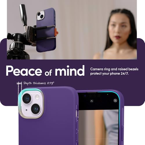 Image of Spigen Cyrill UltraColor Mag | iPhone 14 Case | Purple iPhone 14 Back Cover | TPU+Poly Carbonate - Taro