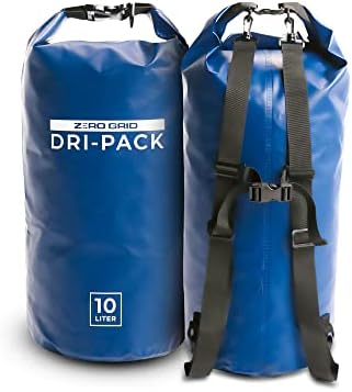 Zero Grid Dry Bag Perfect for Hiking, Camping, Canoeing Multi Sizes Waterproof Keep Goods Dry (10 Liter)