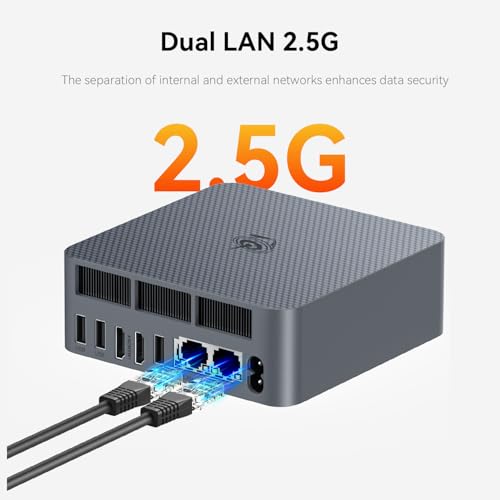 Image of Beelink EQR7 Mini PC Win11 Pro, with AMD Ryzen 7 7735U (8C /16T, up to 4.75GHz), 16GB LPDDR5 500G NVMe M.2 SSD, Mini Computer Dual Display Output, Dual 2.5G LAN + WiFi 6 + BT5.2 Mini Desktop Computer