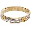 Michael Kors Stainless Steel and Pavé Crystal Bangle Bracelet for Women, Color: Gold (Model: MKJ3998710)