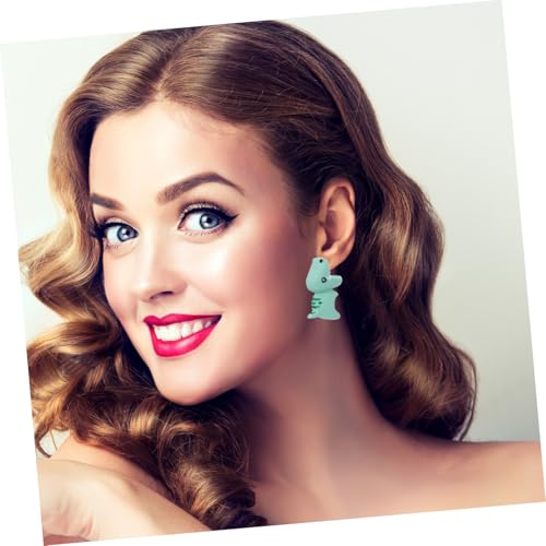 Pendientes de dinosaurio joyas creativas para orejas de mujer 6