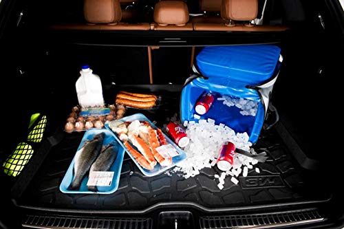 3W Cargo Liner Compatible For Benz Glc Trunk Mat 2016-2022 All Weather Custom Fit Trunk Liner For Benz Glc Heavy Duty Trunk Mat Behind 2Nd Row Black #TOP1