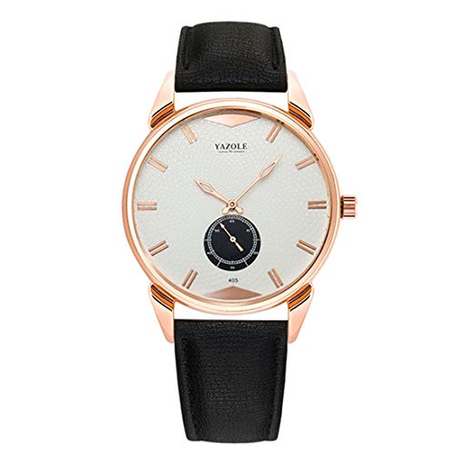 Montre à quartz LULI pour hommes avec bracelet en cuir PU