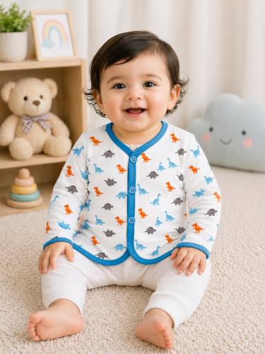 Image of BODYCARE Unisex Baby Top for Boys & Girls | Soft Breathable Fabric | Front Button Baby Clothing | Comfortable for Newborn, Infant & Toddler Babies